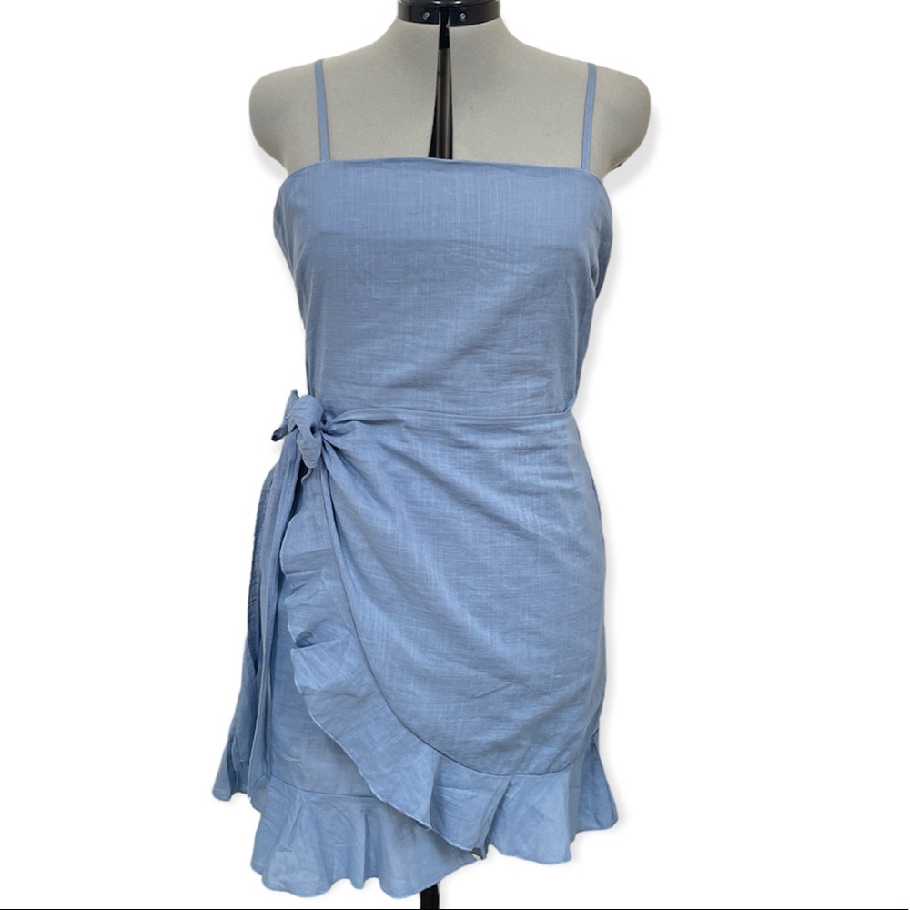 💎Shein tie back/waist periwinkle blue summer dress